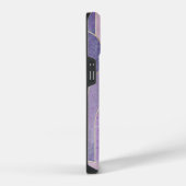 Moderne elegante Retro-Linien-Monogramm iPhone Hülle (Rechte Seite)