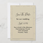 Moderne Elegante Romantik Save the Date Einladung (Vorderseite)