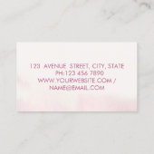 Moderne elegante romantische Aquarellfarben-Blume Visitenkarte (Rückseite)