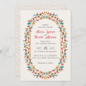 Moderne elegante romantische Blumenzeremonie Einladung (Vorne/Hinten)