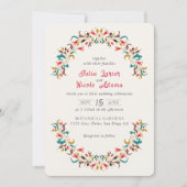 Moderne elegante romantische Blumenzeremonie Einladung (Vorderseite)