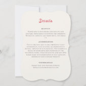 Moderne elegante romantische Blumenzeremonie Einladung (Rückseite)