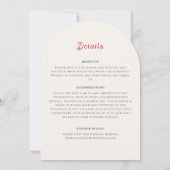 Moderne elegante romantische Blumenzeremonie Einladung (Rückseite)