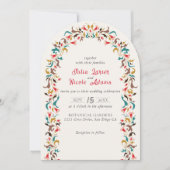 Moderne elegante romantische Blumenzeremonie Einladung (Vorderseite)