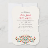 Moderne elegante romantische Blumenzeremonie Einladung (Vorderseite)