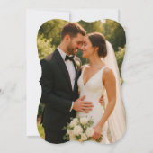 Moderne elegante romantische Blumenzeremonie Einladung (Rückseite)