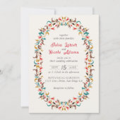 Moderne elegante romantische Blumenzeremonie Einladung (Vorderseite)