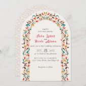 Moderne elegante romantische Blumenzeremonie Einladung (Vorne/Hinten)