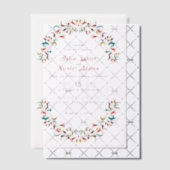 Moderne elegante romantische Blumenzeremonie Pergament Einladungen (Versetzt (Einladung))