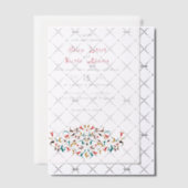 Moderne elegante romantische Blumenzeremonie Pergament Einladungen (Versetzt (Einladung))