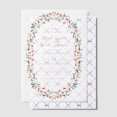 Moderne elegante romantische Blumenzeremonie Pergament Einladungen (Versetzt (Einladung))