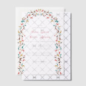 Moderne elegante romantische Blumenzeremonie Pergament Einladungen (Versetzt (Einladung))