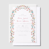 Moderne elegante romantische Blumenzeremonie Pergament Einladungen (Versetzt)