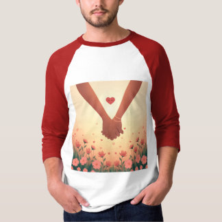 Moderne elegante romantische Liebesgestaltung zum T-Shirt