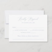 Moderne, elegante Romantische Script Wedding Blue  Einladung (Vorderseite)