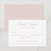 Moderne elegante romantische Script Wedding Blush  Einladung (Vorne/Hinten)