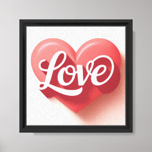 Moderne elegante romantische Valentinstag-Liebesge Leinwanddruck