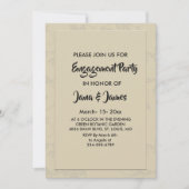 Moderne Elegante romantische Verlobung Einladung (Vorderseite)