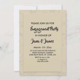 Moderne Elegante romantische Verlobung Einladung