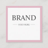 Moderne, elegante, rosa, benutzerdefinierte Rabatt Quadratische Visitenkarte (Rückseite)