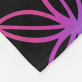 Moderne elegante rosa Blätter Fleecedecke (Ecke)