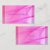 Moderne elegante rosa blaue Lila Vorlage Trendy Visitenkarte (Vorne/Hinten)