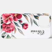 Moderne, elegante Rosa-Blume Case-Mate iPhone Hülle (Rückseite (Horizontal))