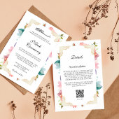 Moderne elegante, rosa Blumendetails muslimischer Einladung