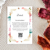 Moderne elegante, rosa Blumendetails muslimischer Einladung