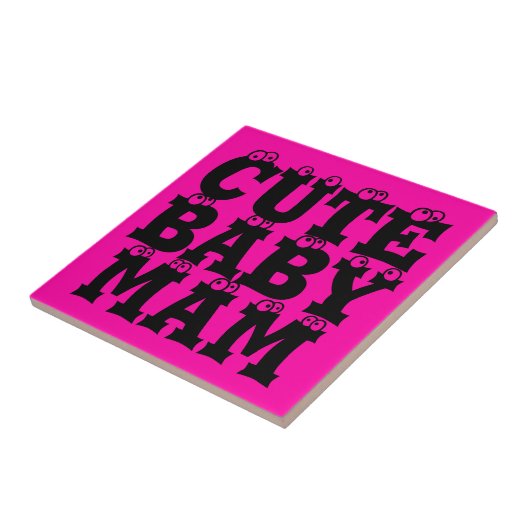 Moderne, elegante - rosa Designfeder NIEDLICH BABY Fliese (Seite)