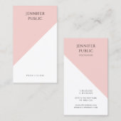 Moderne, elegante, rosa, einfache Vorlage Visitenkarte (Vorne/Hinten)