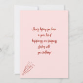 Moderne elegante Rosa Foto Geburtstagskarte Dankeskarte (Rückseite)