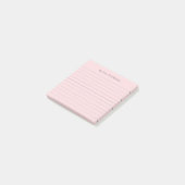 Moderne elegante rosa gestreift post-it klebezettel (angewinkelt)