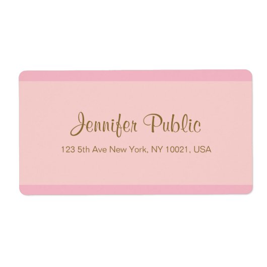 Moderne elegante rosa goldene Schrift Trendy Templ (Vorne)