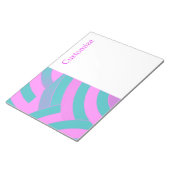 moderne, elegante, rosa/grüne Chevrons Notizblock (angewinkelt)