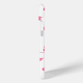 Moderne elegante rosa Herz-Custom Monogram Case (Rückseite / Links)