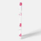 Moderne elegante rosa Herz-Custom Monogram Case (Rückseite / Rechts)