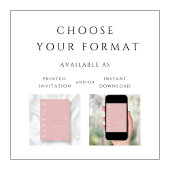 Moderne elegante Rosa-Kreuz-Taufe Einladung