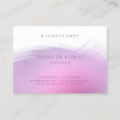 Moderne, elegante rosa Lila Berufliche Vorlage Visitenkarte (Rückseite)