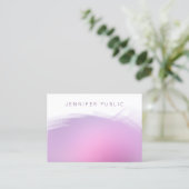 Moderne, elegante rosa Lila Berufliche Vorlage Visitenkarte (Stehend Vorderseite)