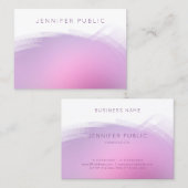 Moderne, elegante rosa Lila Berufliche Vorlage Visitenkarte (Vorne/Hinten)