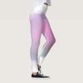 Moderne elegante rosa Lila Weiße Vorlage Trendy Leggings (Rechts)