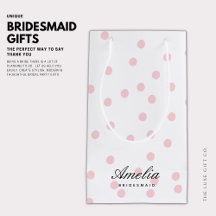 Moderne elegante rosa Polka Dot Bridesmaid