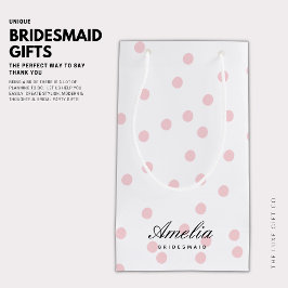 Moderne elegante rosa Polka Dot Bridesmaid Kleine Geschenktüte
