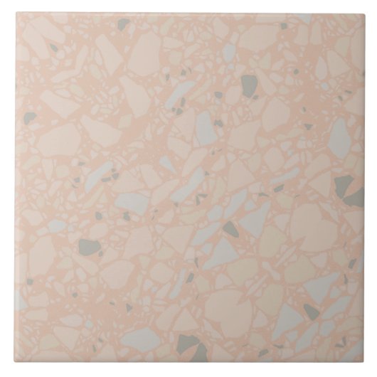 Moderne Elegante Rosa Rosa Terrazzo Kunstvoll wand Fliese (Vorderseite)