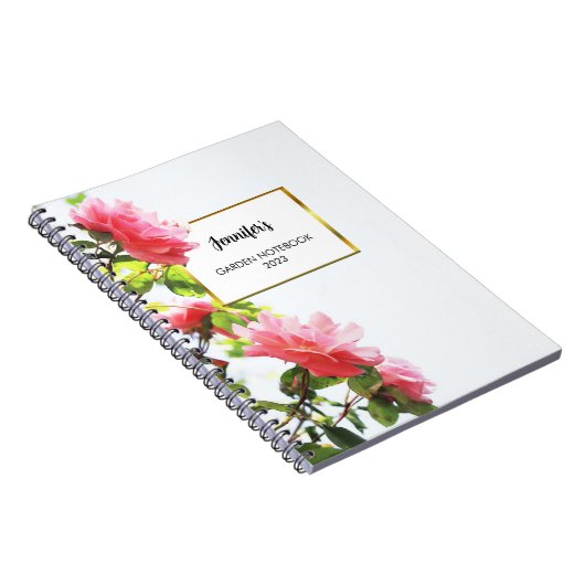 Moderne, elegante Rosa Rosen persönlich Notizblock (Rechte Seite)