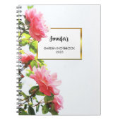 Moderne, elegante Rosa Rosen persönlich Notizblock (Vorderseite)