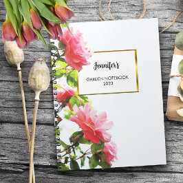 Moderne, elegante Rosa Rosen persönlich Notizblock