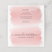 Moderne elegante Rosa-Signatur Typografie Treuekarte (Außenseite Aufgefaltet)