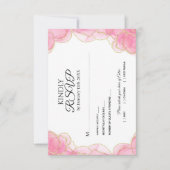 Moderne, elegante Rosa- und Goldhochzeit RSVP Karte (Vorderseite)